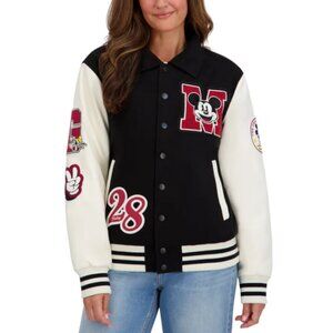 NWT Disney Adult Unisex Varsity Black Jacket